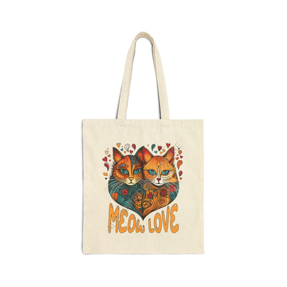 Cat Lover Tote Bag 15" x 16"