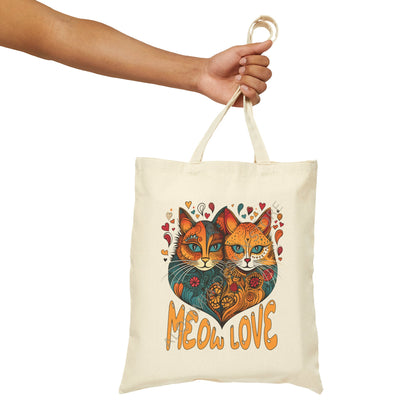 Cat Lover Tote Bag 15" x 16"