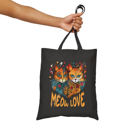 Cat Lover Tote Bag 15" x 16"