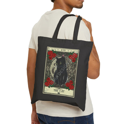 The Cat Tarot Card Tote Bag 15" x 16"