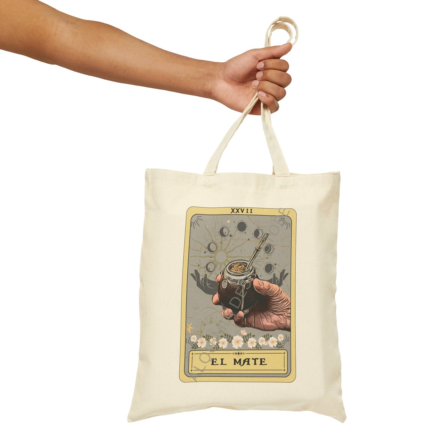 El Mate Tarot Card Tote Bag Yerba Mate 15" x 16"