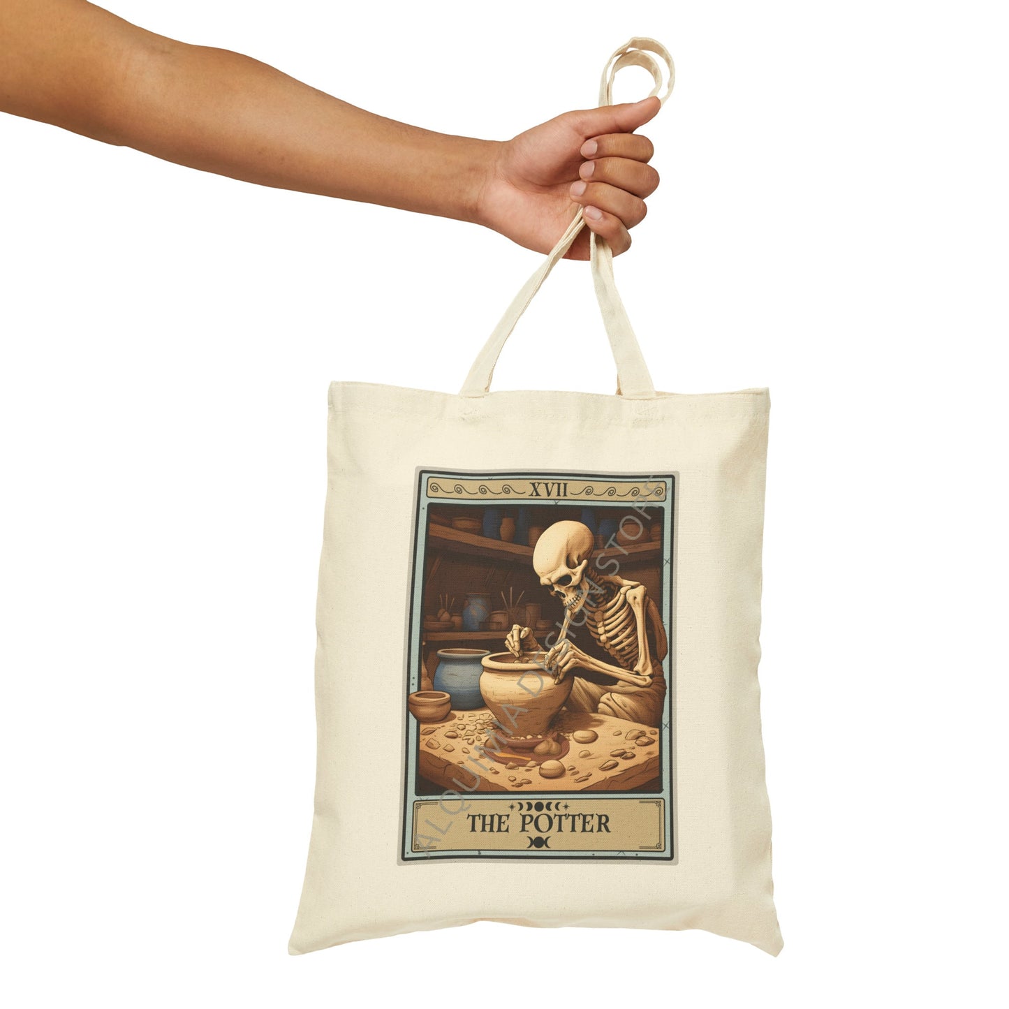 The Potter Tarot Card Tote Bag Pottery Maker 15" x 16"