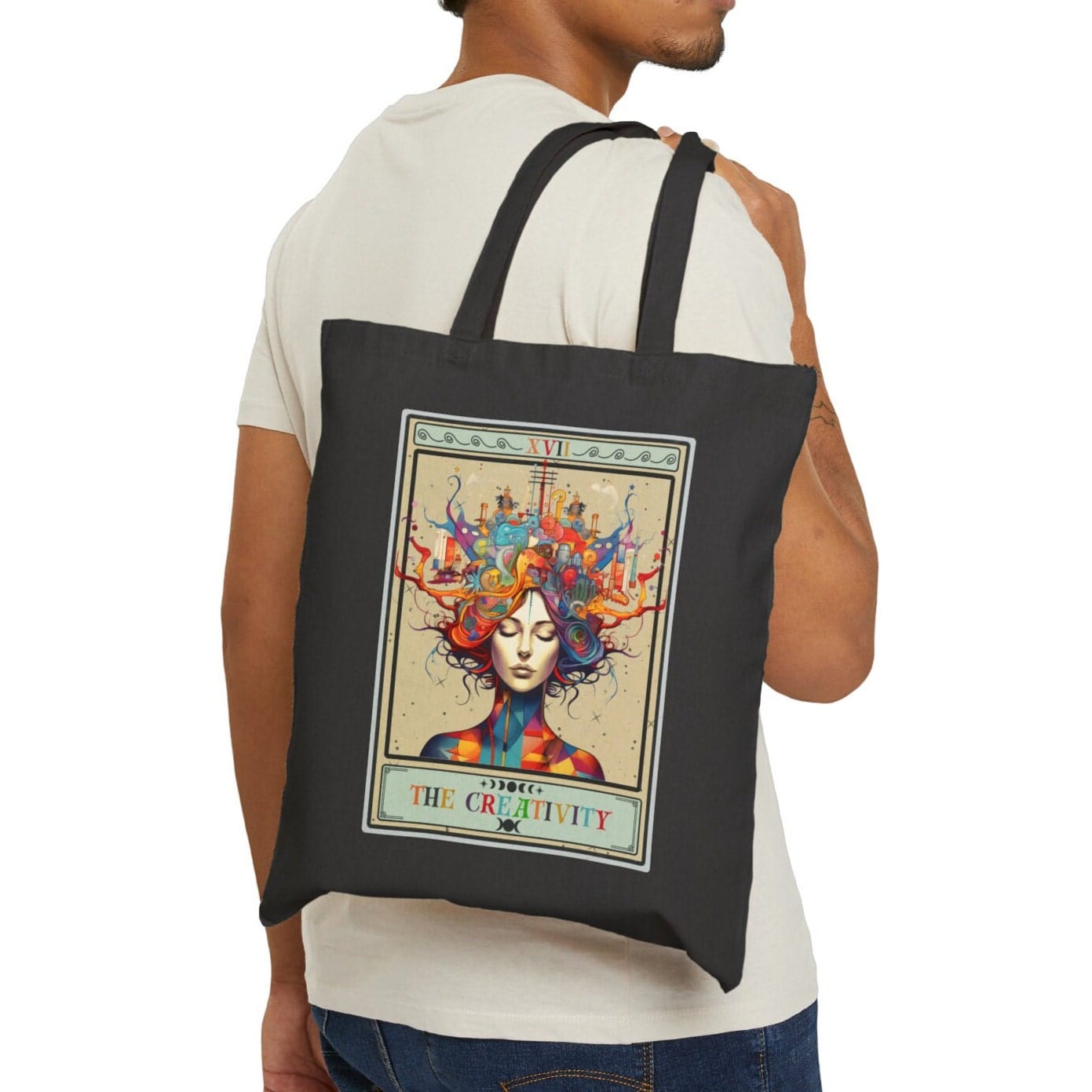 The Creativity Tarot Card Tote Bag  15" x 16"