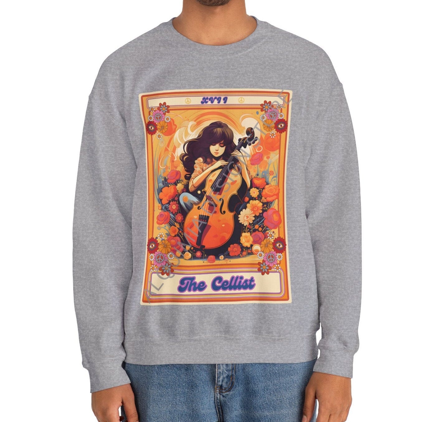 The Cellist Tarot Card Sweatshirt
