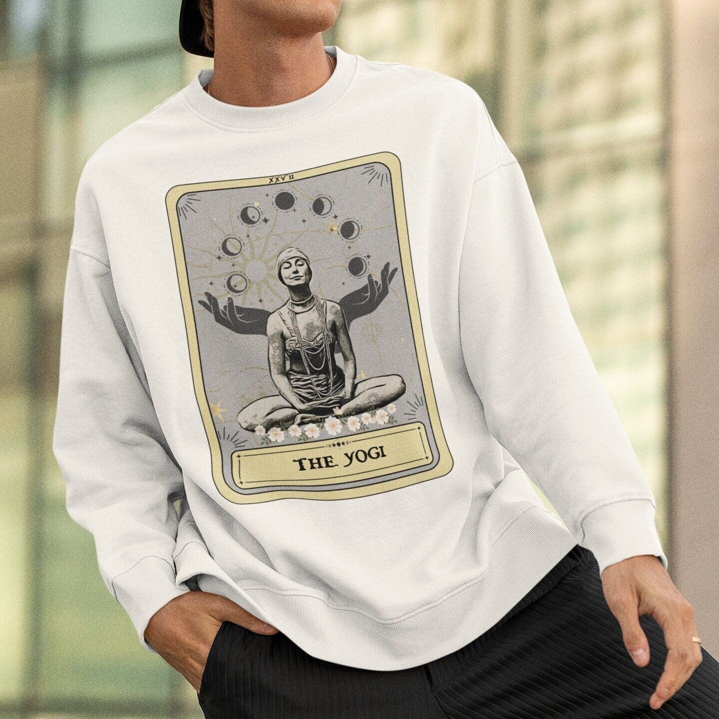 The Yogi Tarot Card Sweatshirt, Yoga Pose