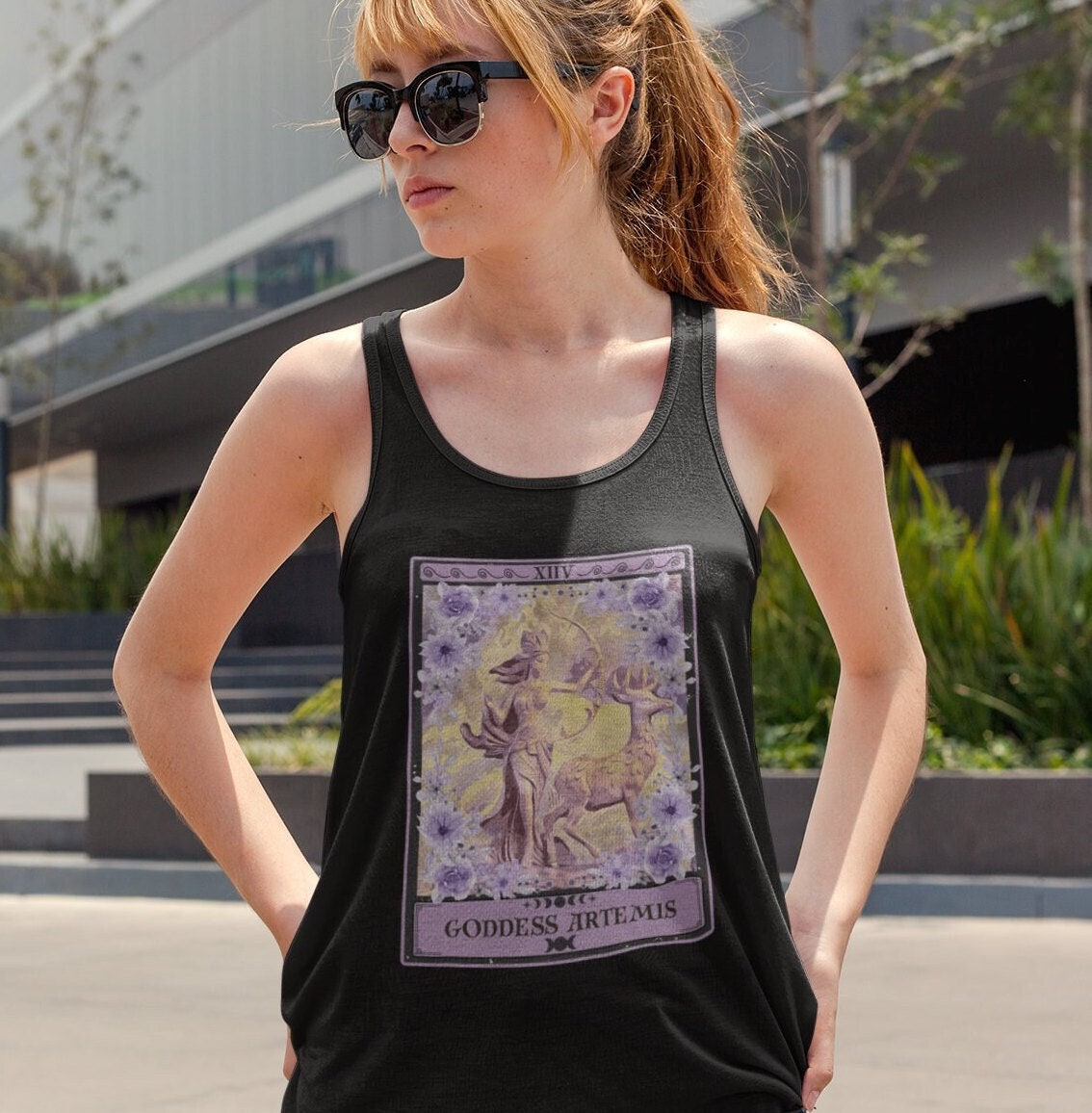 The Goddess Artemis Tarot Card Tank Top
