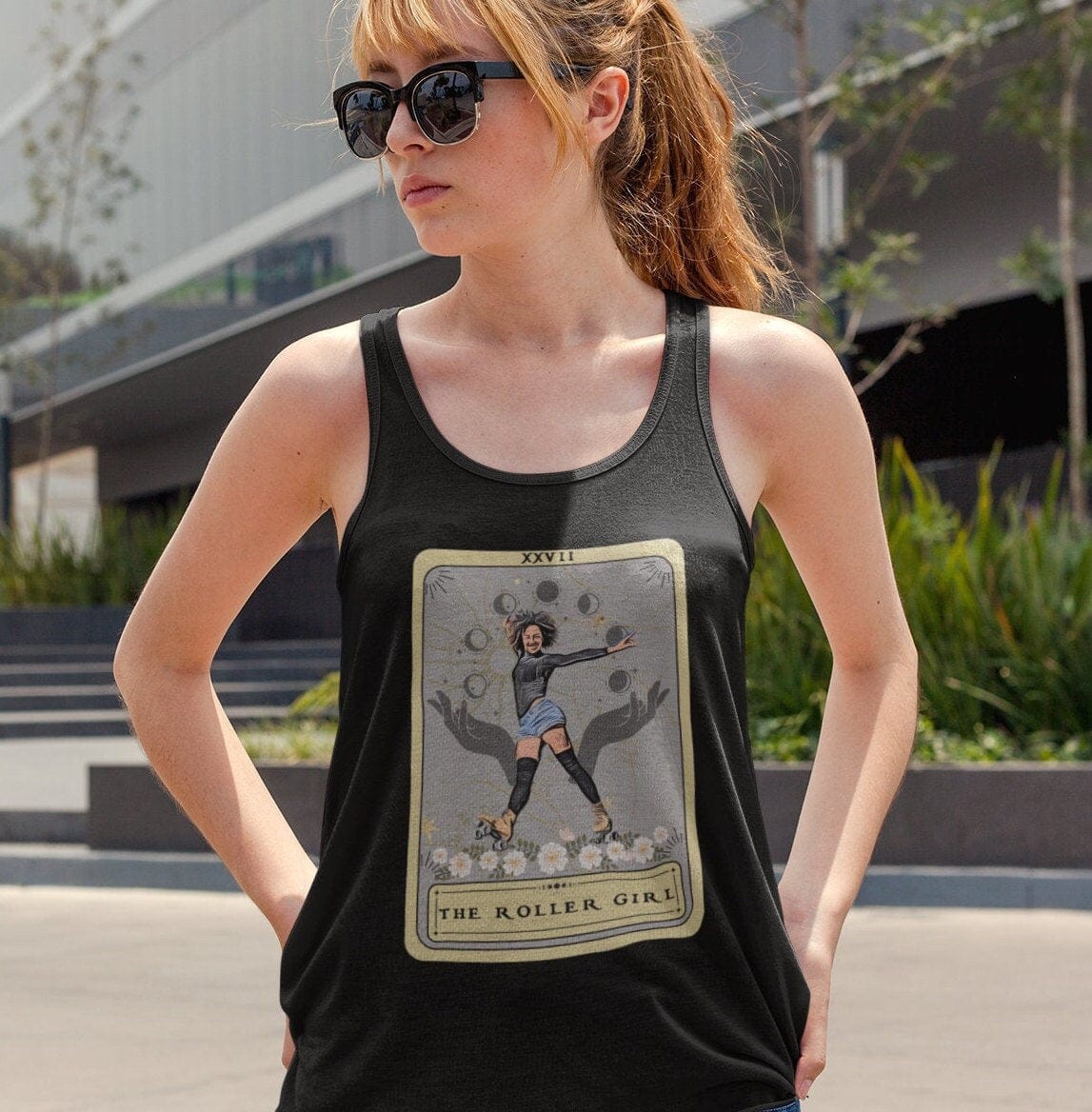 The Roller Girl Tarot Card Tank Top, Rollerskating