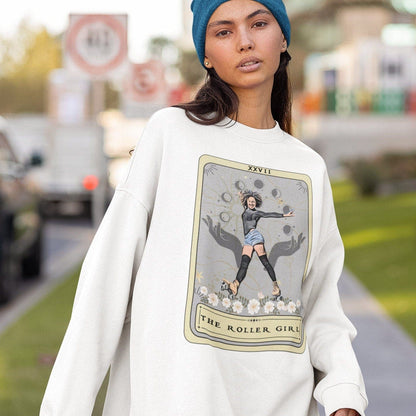 The Roller Girl Tarot Card Sweatshirt, Roller Skating