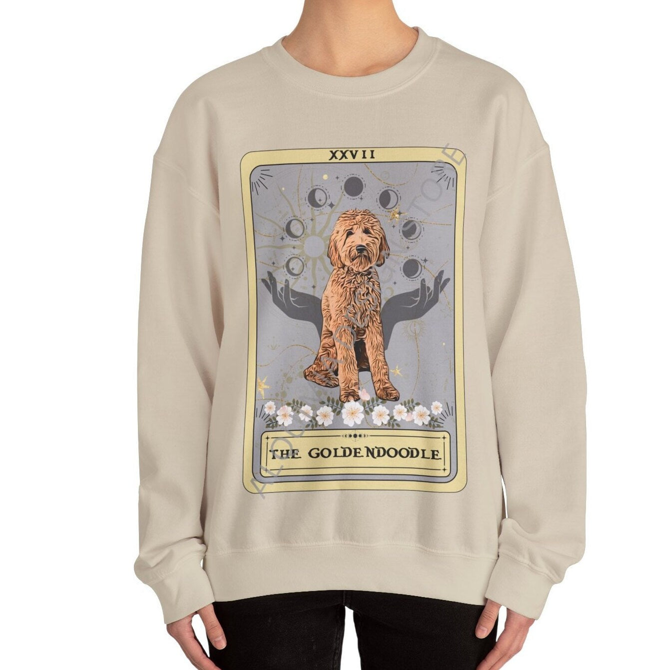 The Goldendoodle Dog Tarot Card Sweatshirt