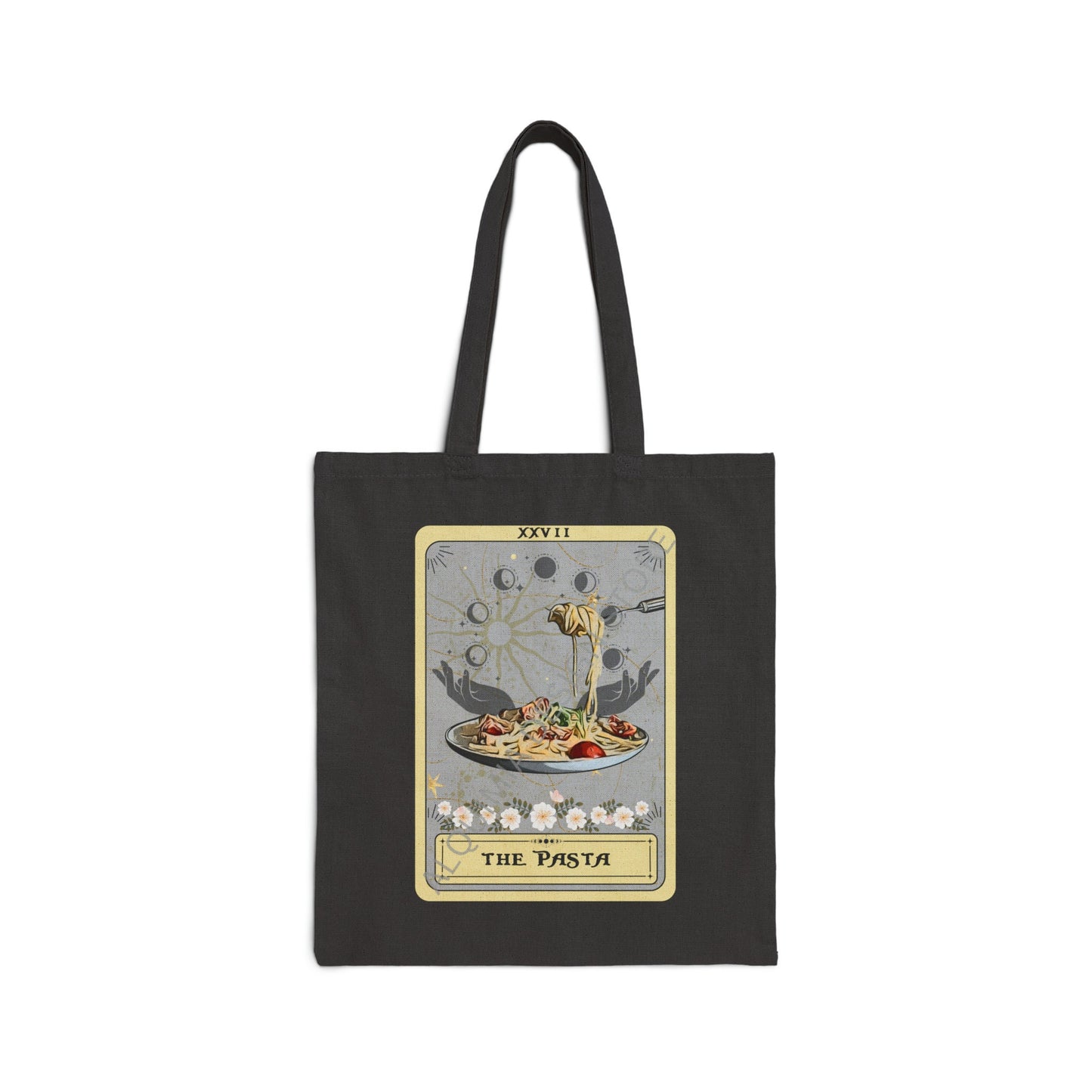 The Pasta Tarot Card Tote Bag, Spaghetti 15" x 16"