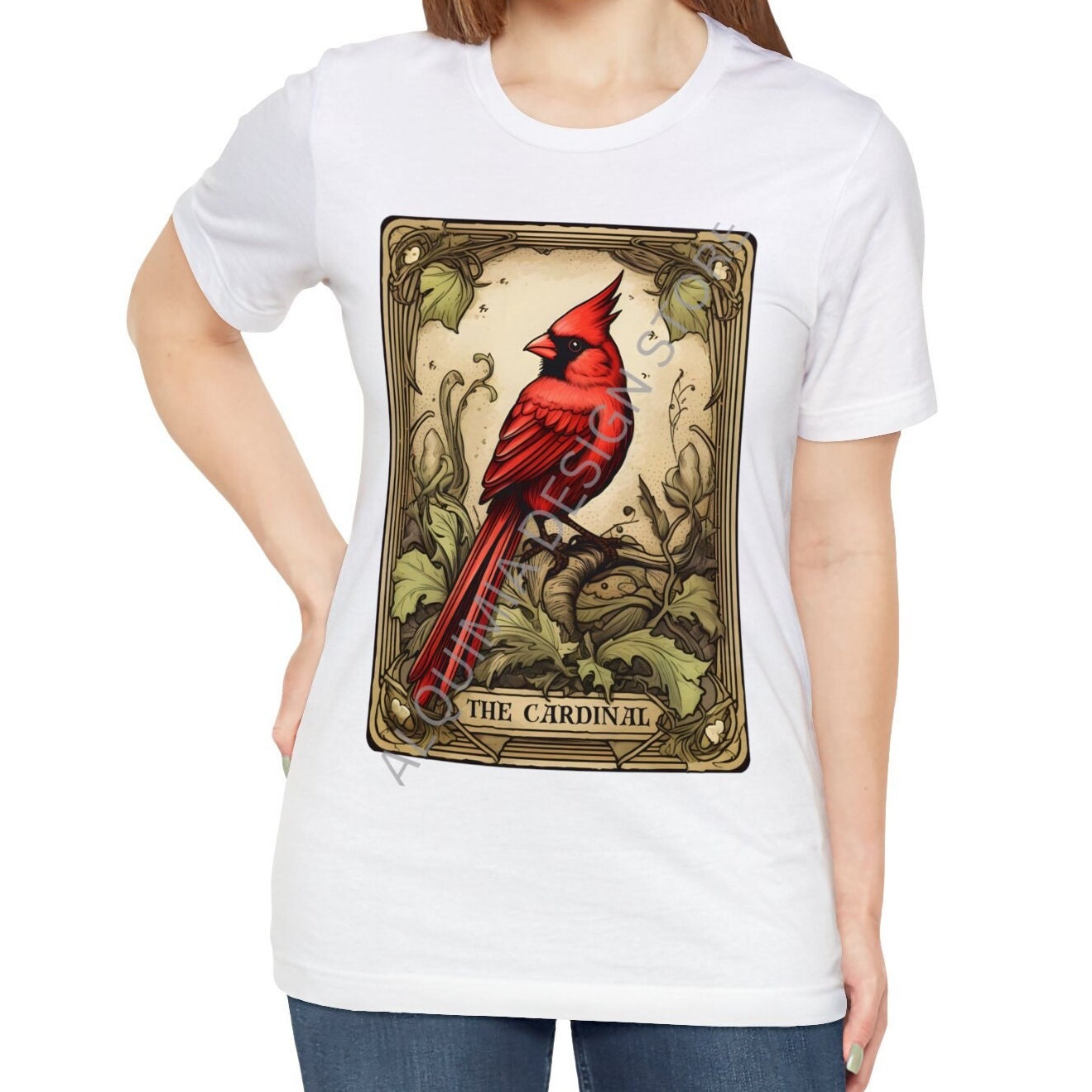 The Cardinal Bird Tarot Card Shirt