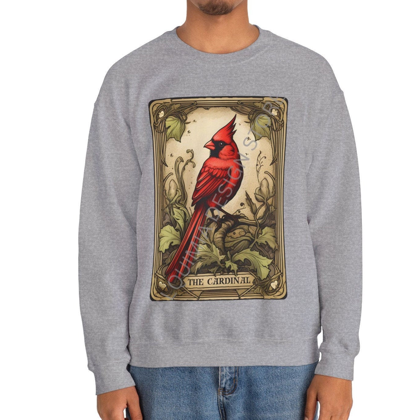 The Cardinal Bird Tarot Card Sweatshirt