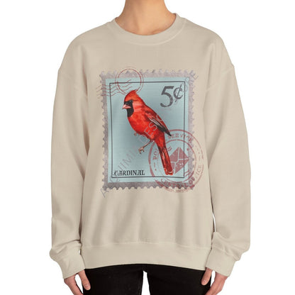 Red Cardinal Post Stamp Sweatshirt