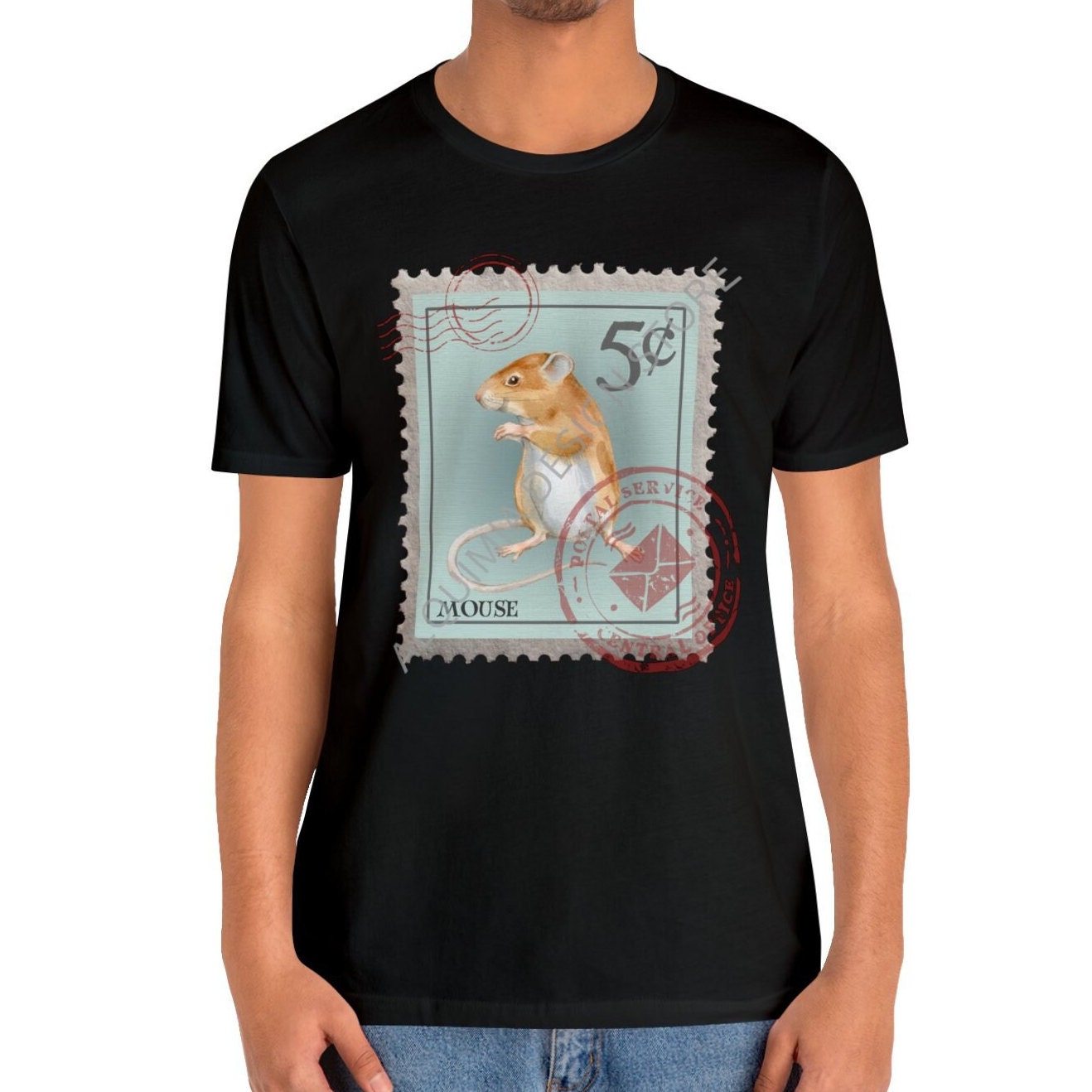 Mouse Post Stamp Shirt, Animal Lover