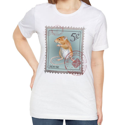 Mouse Post Stamp Shirt, Animal Lover