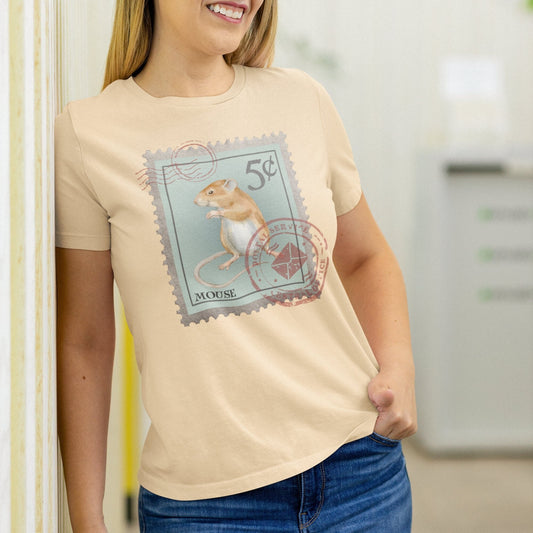 Mouse Post Stamp Shirt, Animal Lover