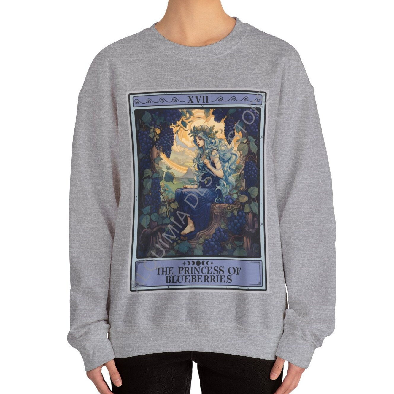The Princess of Blueberries Tarot Card Sweatshirt