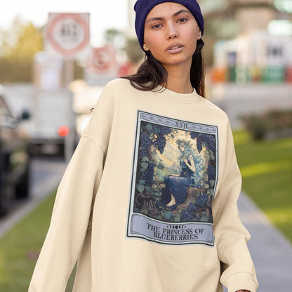 The Princess of Blueberries Tarot Card Sweatshirt