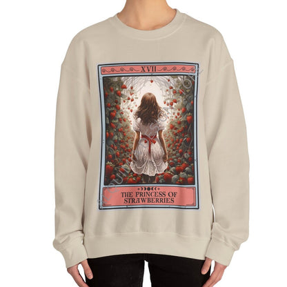 The Princess Of Strawberries Tarot Card Sweatshirt, StrawBerry