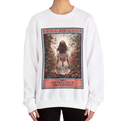 The Princess Of Strawberries Tarot Card Sweatshirt, StrawBerry