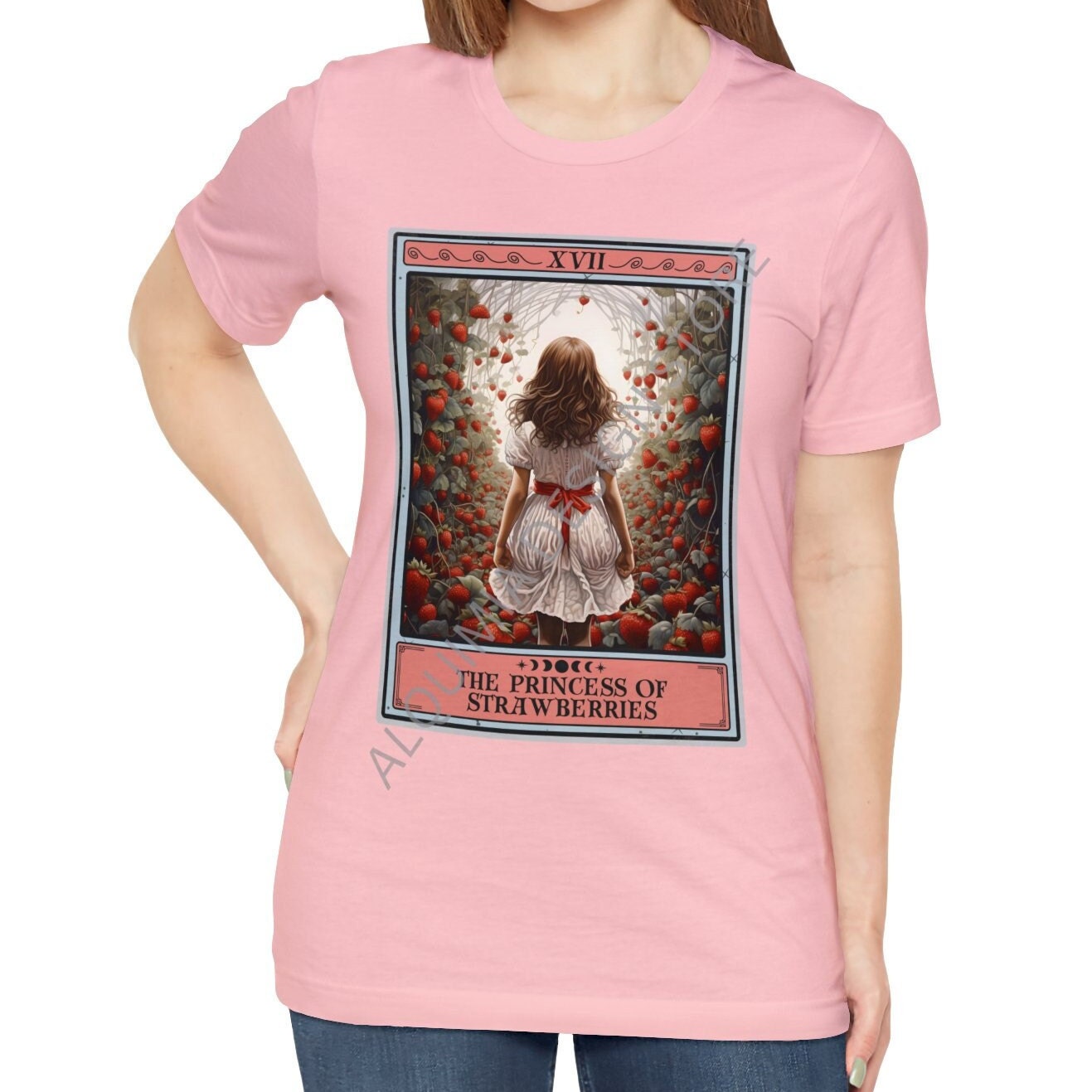 The Princess of Strawberries Tarot Card Shirt, Berry