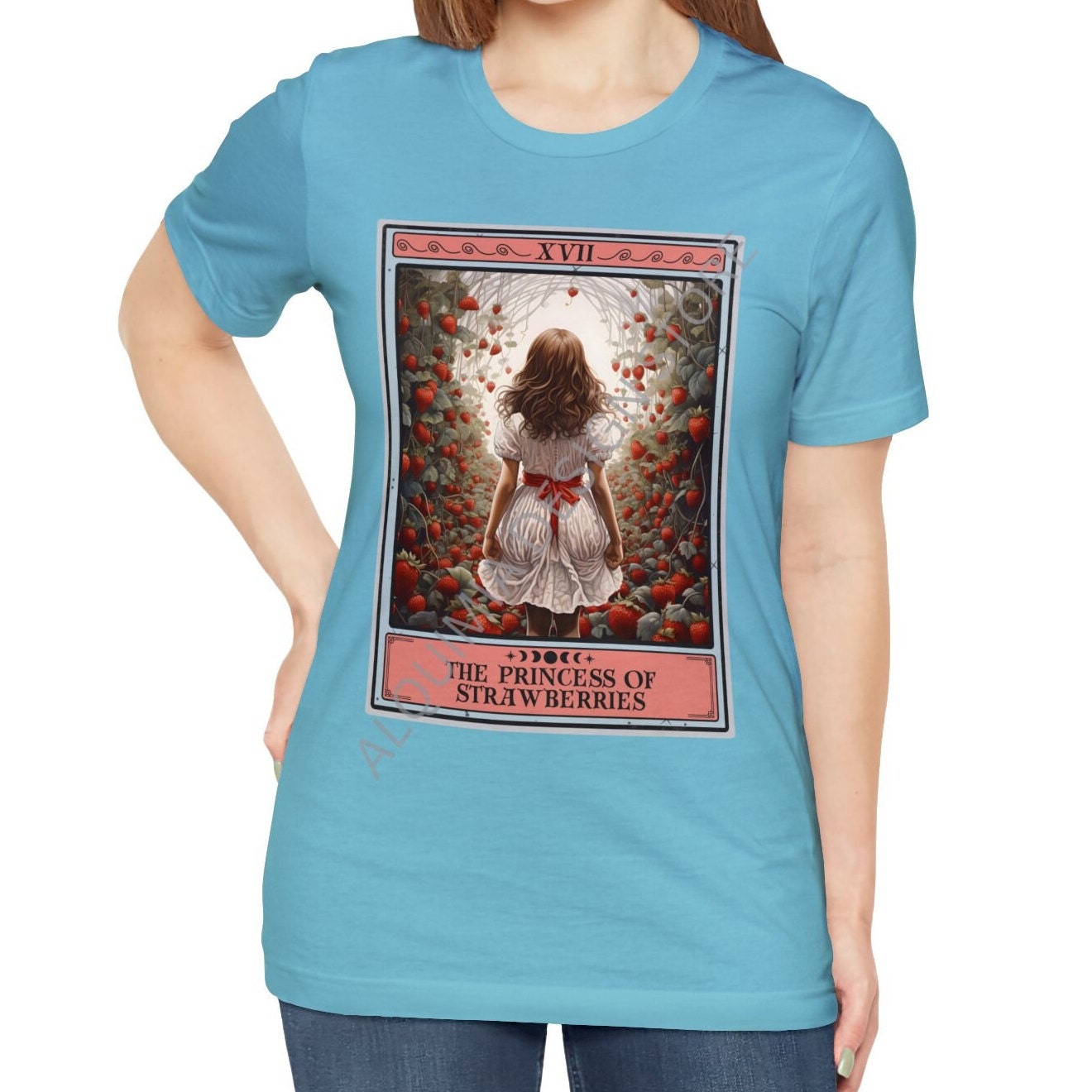 The Princess of Strawberries Tarot Card Shirt, Berry