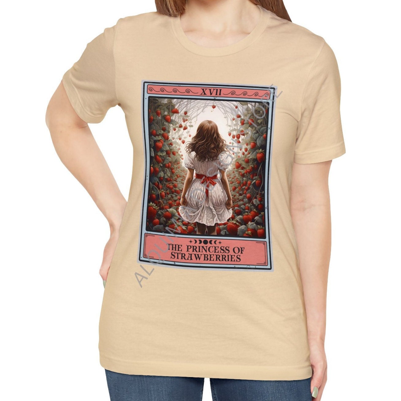 The Princess of Strawberries Tarot Card Shirt, Berry