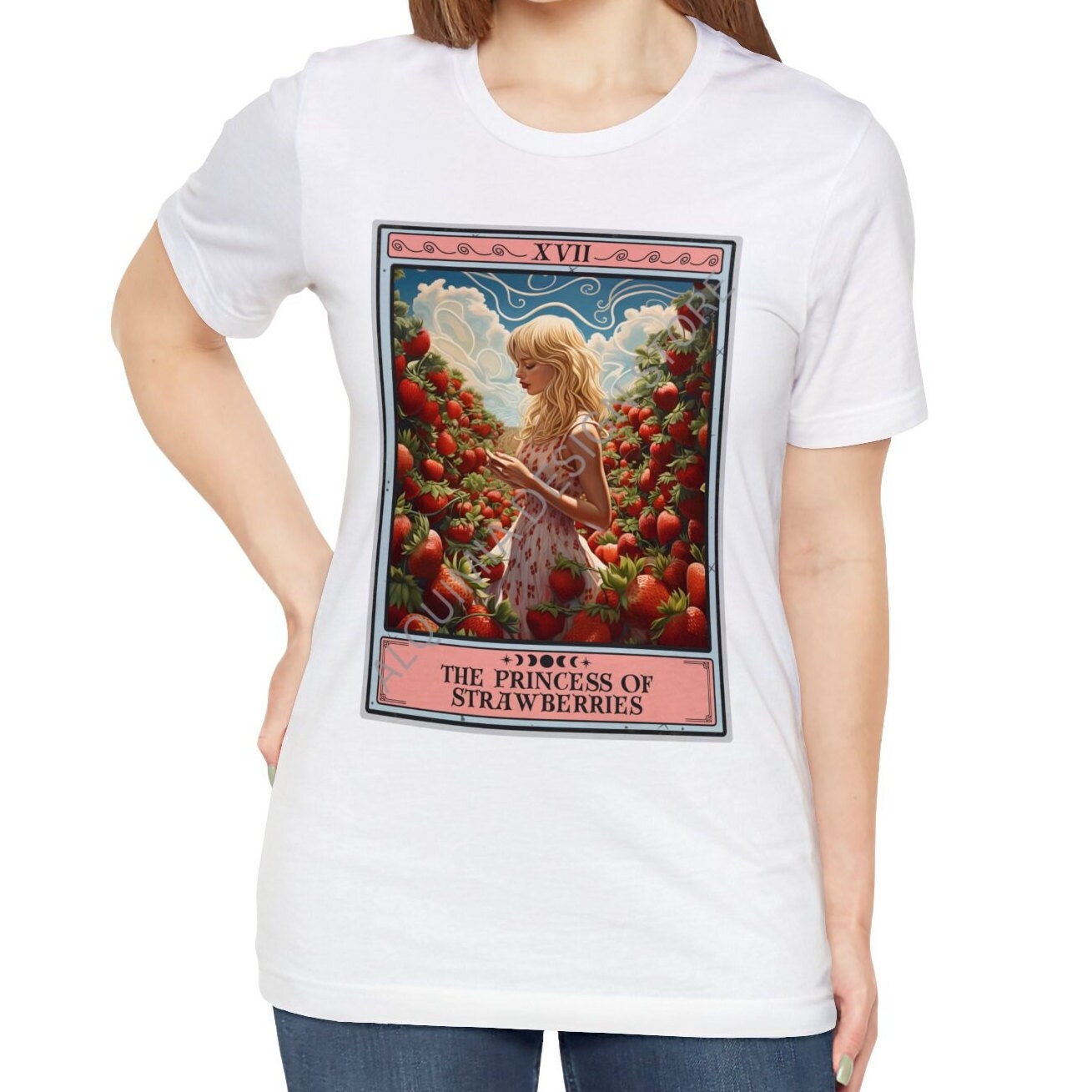 The Princess of Strawberries Tarot Card Shirt, Berry