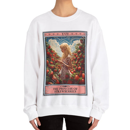 The Princess Of Strawberries Tarot Card Sweatshirt, Berry