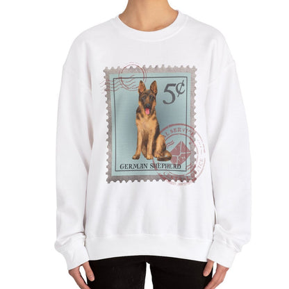 German Shepherd Dog Post Stamp Sweatshirt