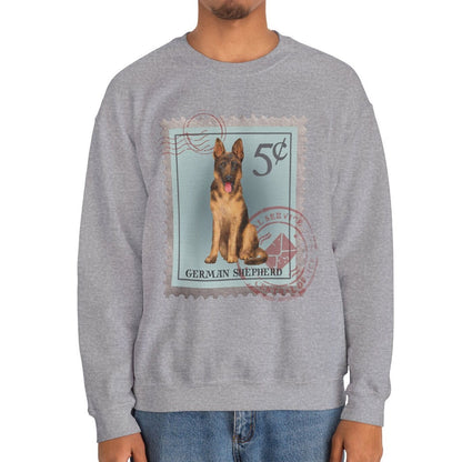 German Shepherd Dog Post Stamp Sweatshirt