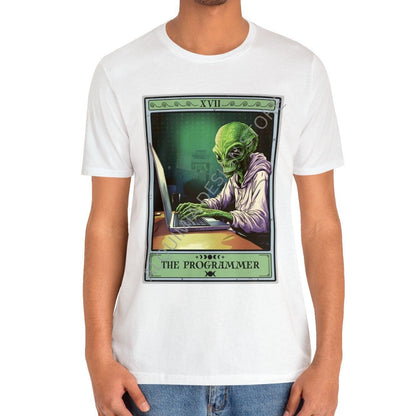 The Programmer Tarot Card Shirt, Alien Programmer Coder