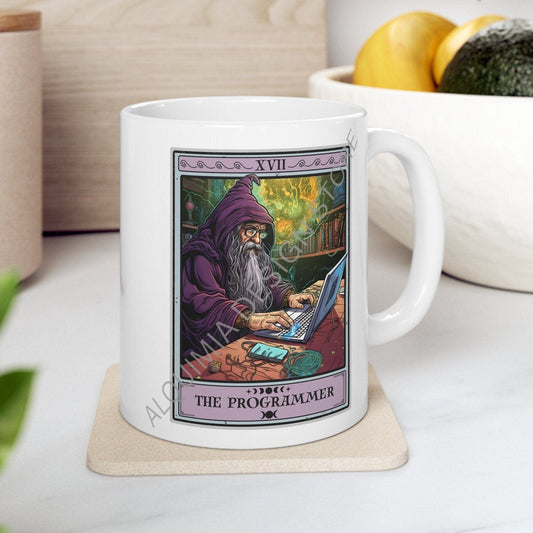 The Programmer Tarot Card Mug, Programmer Coder