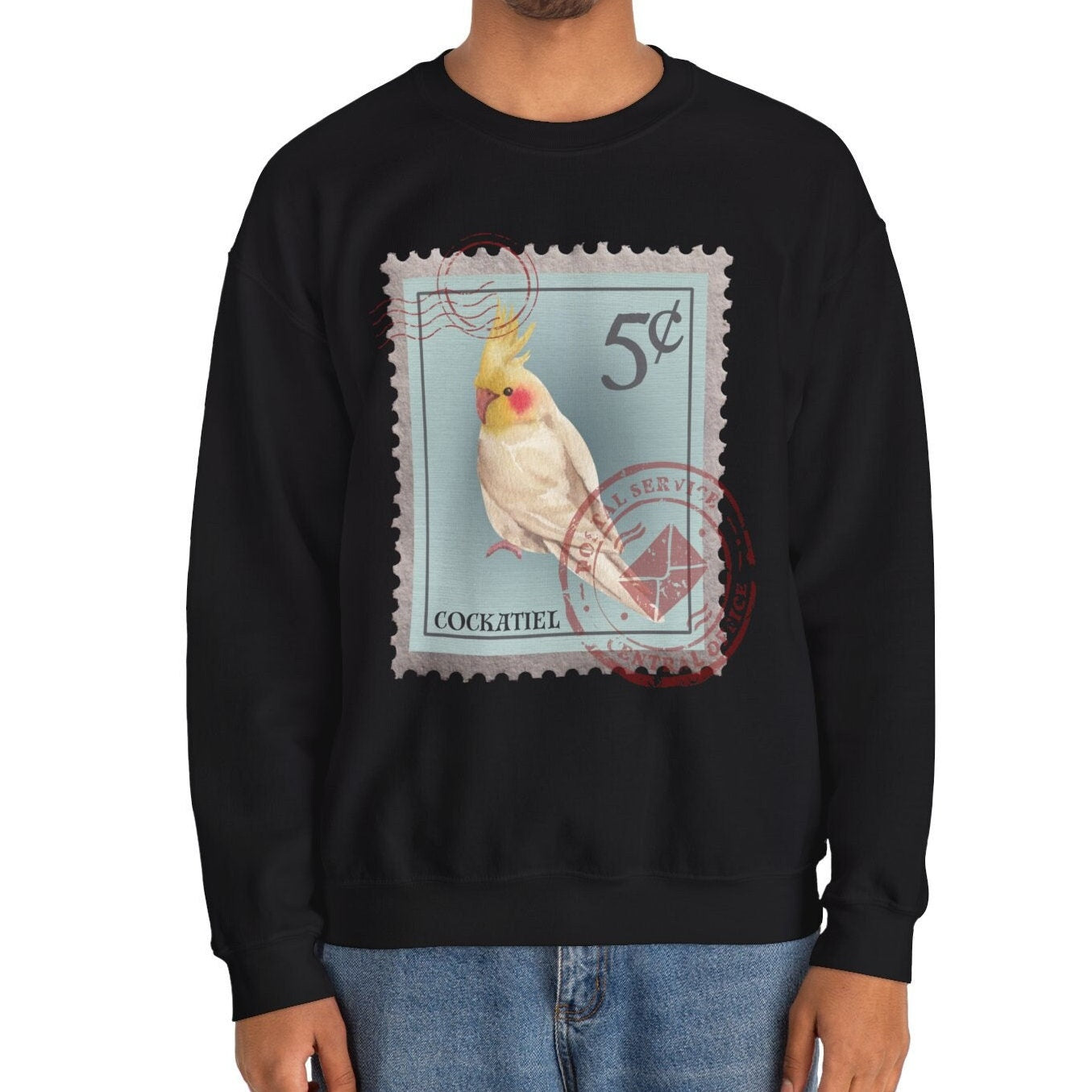 Cockatiel Post Stamp Sweatshirt