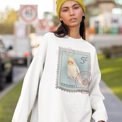 Cockatiel Post Stamp Sweatshirt