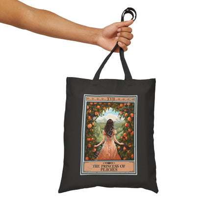 The Princess of Peaches Tote Bag, Peach Lover  15" x 16"