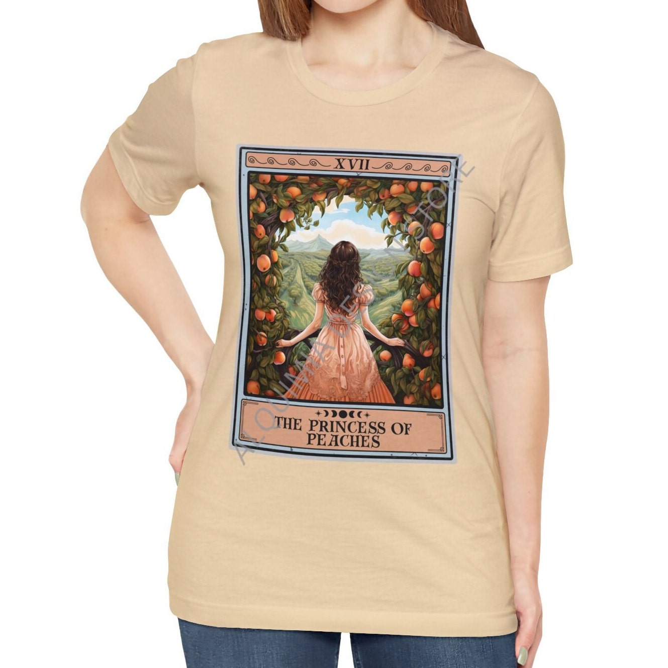 The Princess of Peaches Tarot Card Shirt, Peach Lover