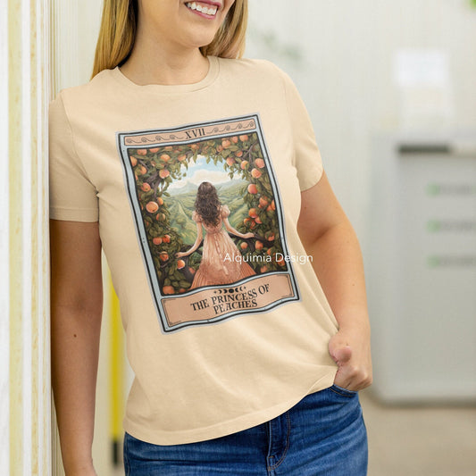 The Princess of Peaches Tarot Card Shirt, Peach Lover