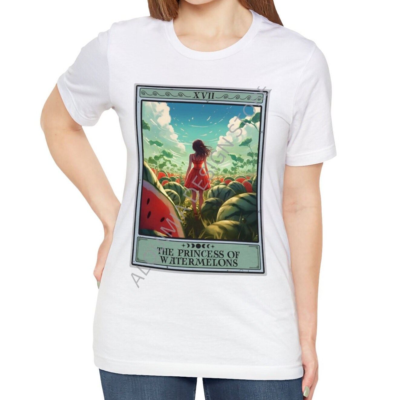 The Princess of Watermelons Tarot Card Shirt, Watermelon