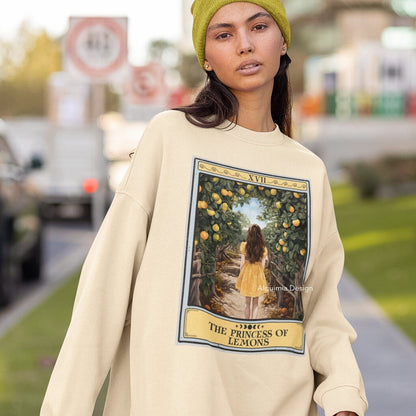 The Princess of Lemons Tarot Card Sweatshirt, Lemon Lover