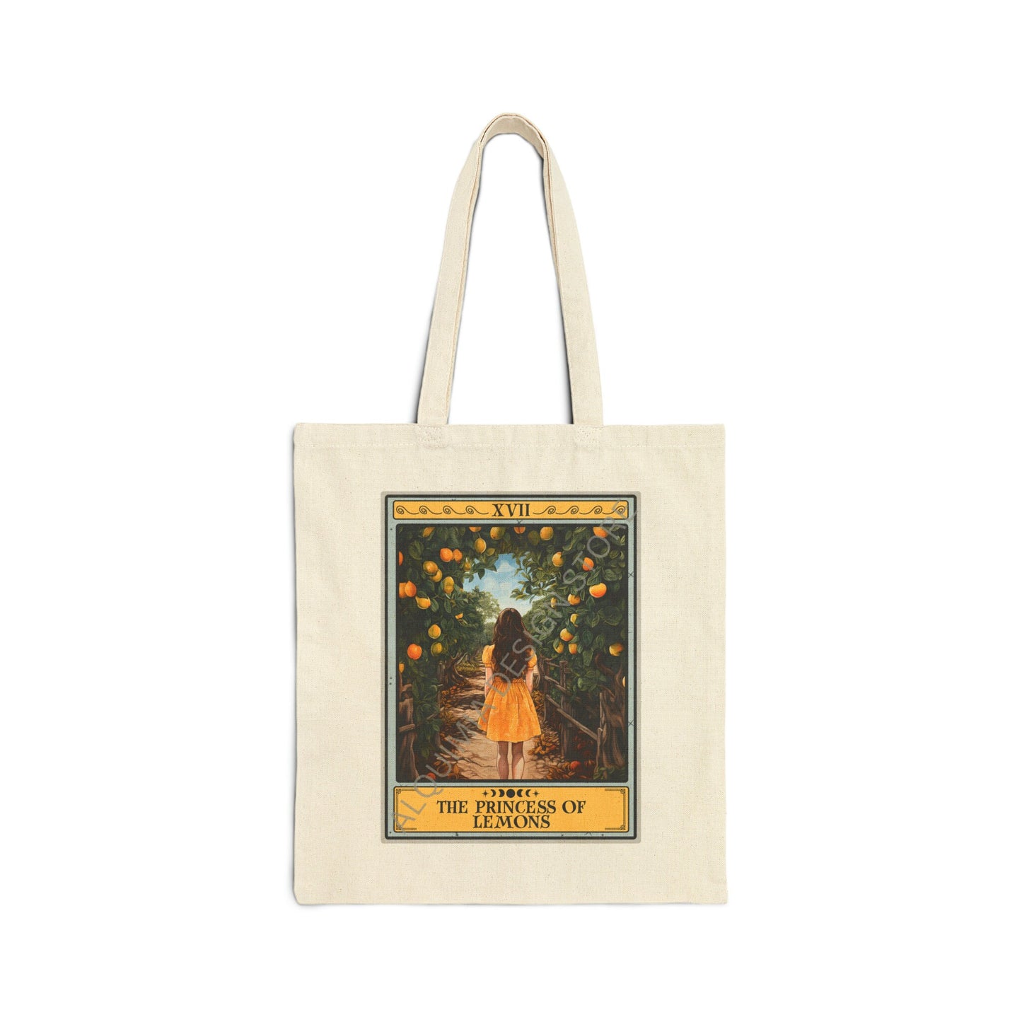 The Princess of Lemons Tote Bag, Lemon Lover 15" x 16"