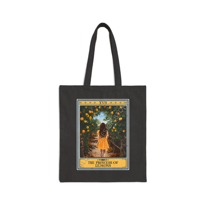 The Princess of Lemons Tote Bag, Lemon Lover 15" x 16"