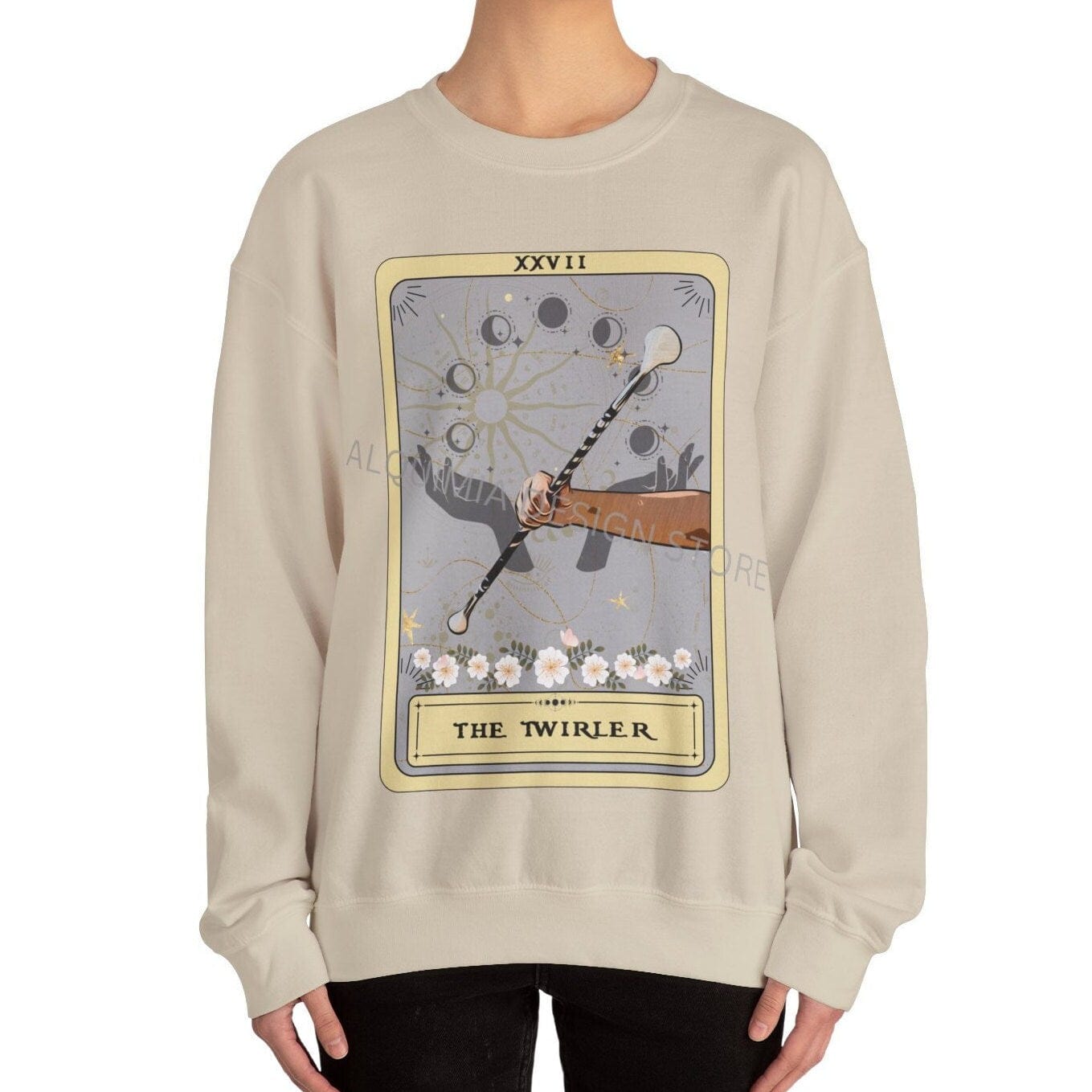 The Twirler Tarot Card Sweatshirt, Baton Twirling