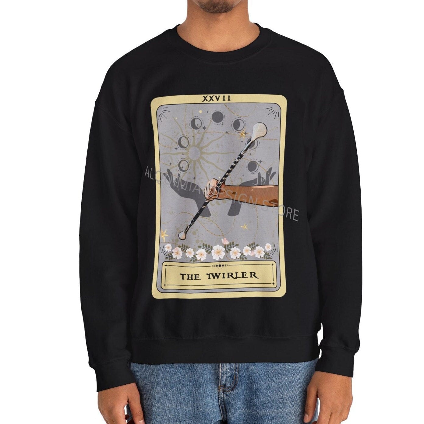 The Twirler Tarot Card Sweatshirt, Baton Twirling