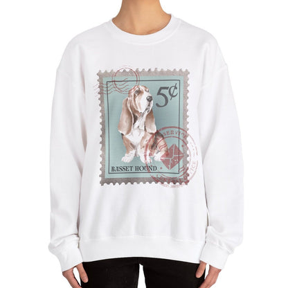 Basset Hound Post Stamp Sweatshirt