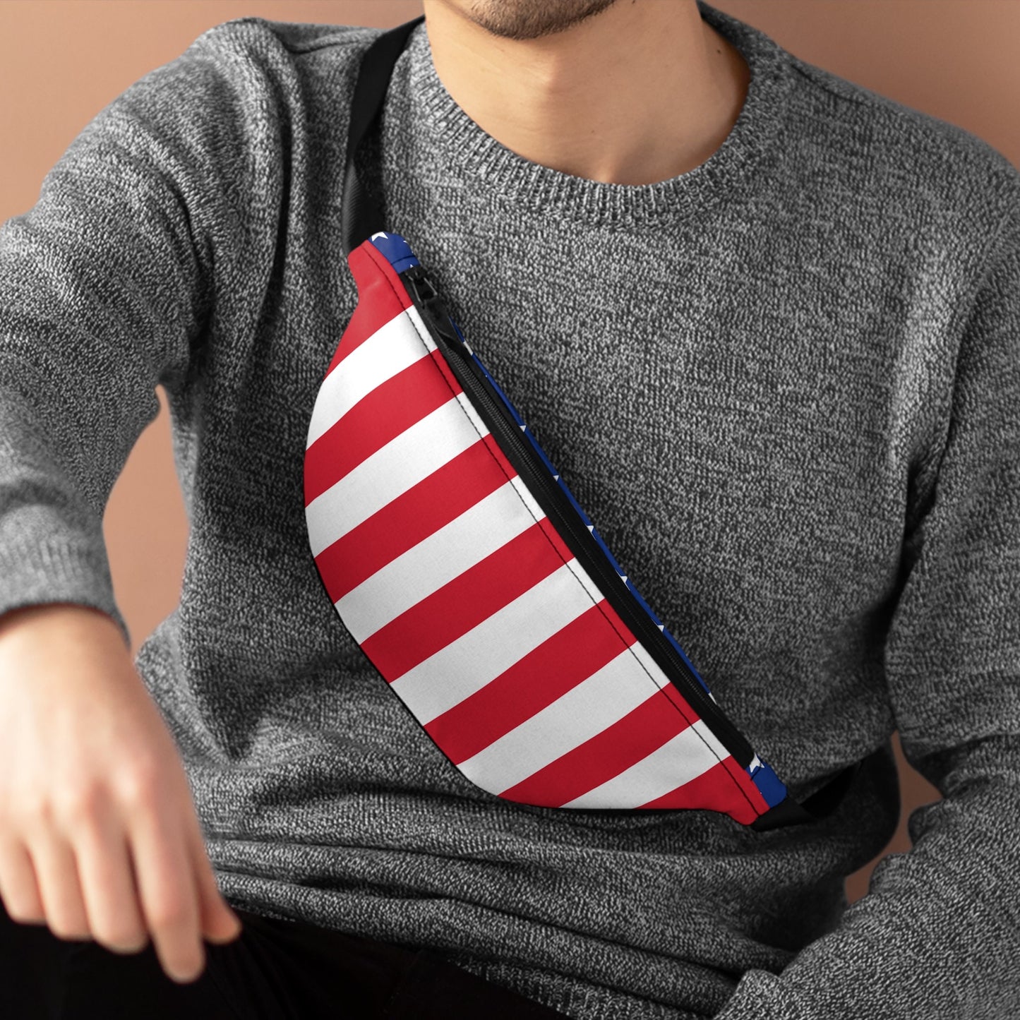 USA Flag Fanny Pack, American Flag 14" x 6" 4 Of July