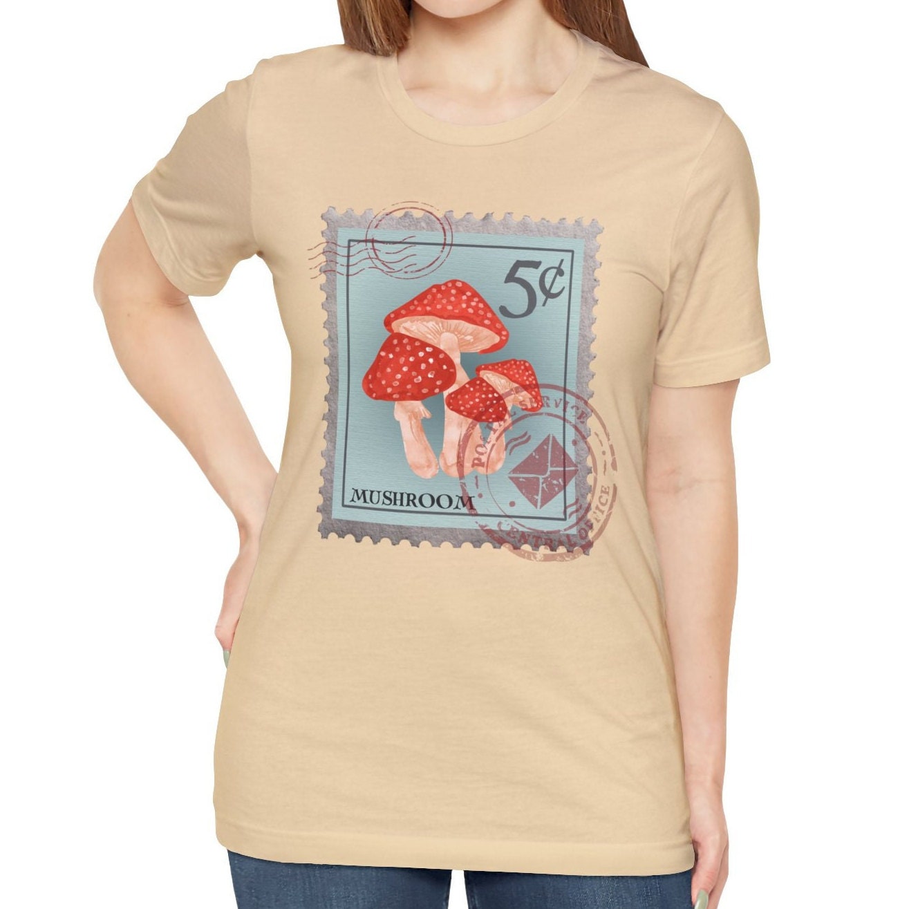 Mushroom Post Stamp T-Shirt