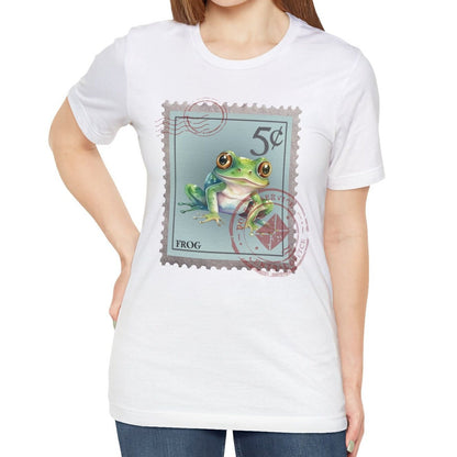 Frog Post Stamp T-Shirt, Animal