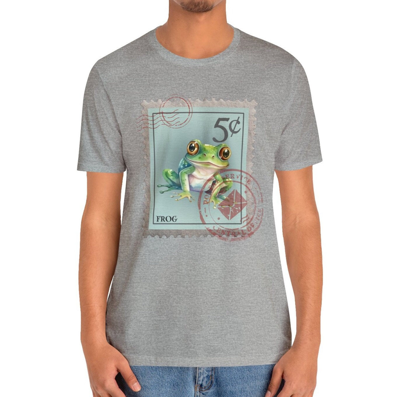 Frog Post Stamp T-Shirt, Animal