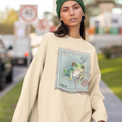 Frog Post Stamp Sweatshirt, Animal